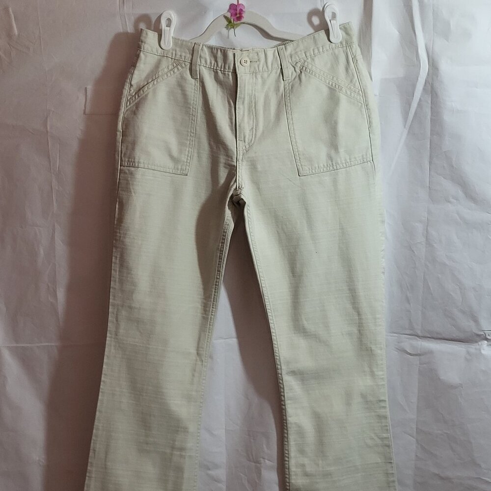 Levi Strauss Riveting. Women's Tan Jeans, Size 12M